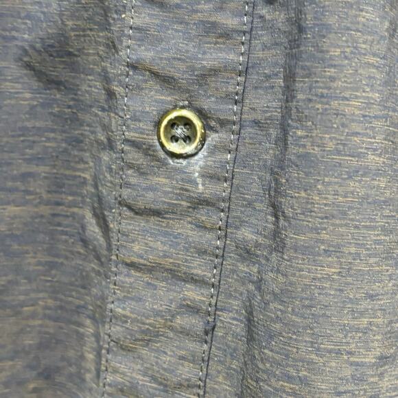 Swiss Tech Gray Nylon Blend Long Sleeve Button Down Size 2XL XXL Outdoor *FLAW* - Picture 6 of 7